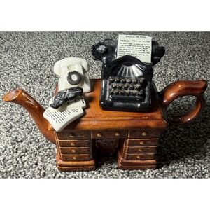 PAUL CARDEW CRIME WRITER'S DESK mini teapot made in england vintage Imperial